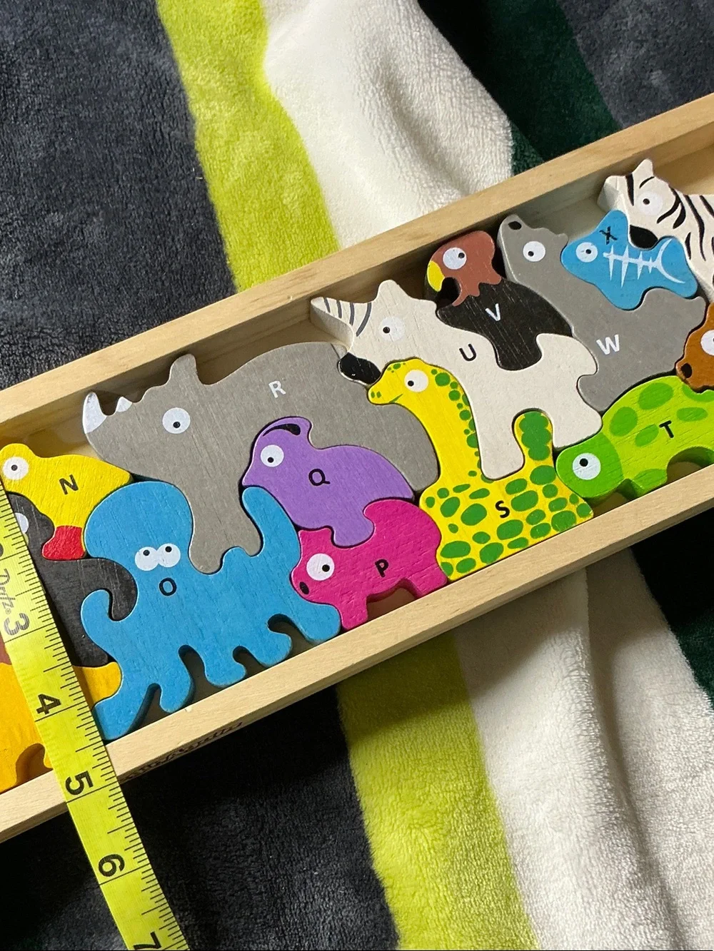 Multicolor Wooden Animal Stacking Puzzle - Kids Learning Toy